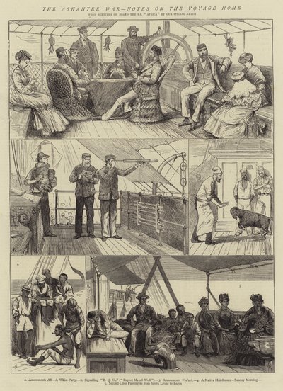 The Ashantee War, Notes on the Voyage Home alkotó: Joseph Nash