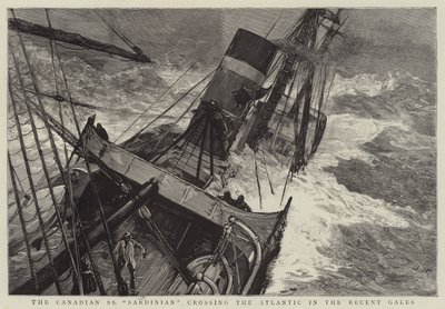 A kanadai SS Sardinian átkel az Atlanti-óceánon a közelmúltban alkotó: Joseph Nash