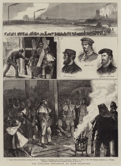 A Colliery robbanása High Blantyre-ben alkotó: Joseph Nash