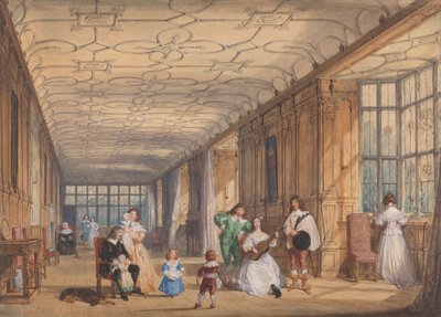 The Long Gallery, Haddon Hall, Derbyshire alkotó: Joseph Nash