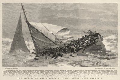 H M S Edgar Pinnace elsüllyedése Chemulpo közelében alkotó: Joseph Nash