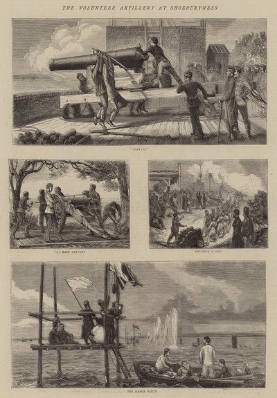 Az önkéntes tüzérség Shoeburynessben alkotó: Joseph Nash