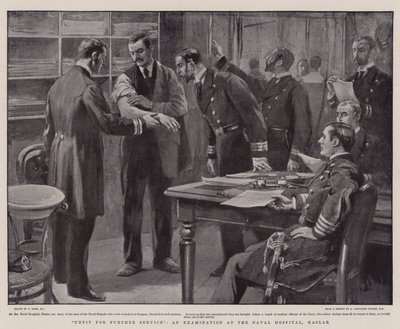 Alkalmatlan további szolgálatra, vizsgálat a haditengerészeti kórházban, Haslar alkotó: Joseph Nash