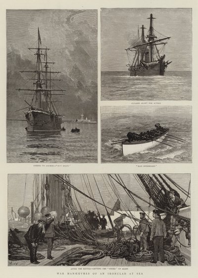 Egy vaskalapos háborús manőverek a tengeren alkotó: Joseph Nash