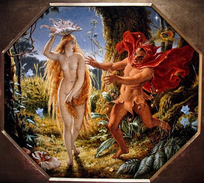 Korong és a tündér (olaj a kártyán) alkotó: Joseph Noel Paton