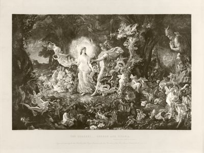 A veszekedés - Oberon és Titania (fotómélység) alkotó: Joseph Noel Paton