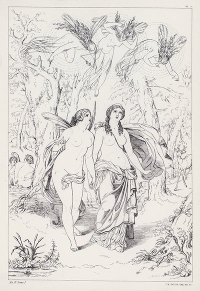 Shelleys Prometheus Kötetlen, II. felvonás, 1. jelenet alkotó: Joseph Noel after Paton