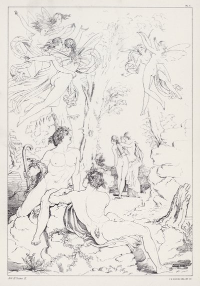 Shelleys Prometheus Kötetlen, II. felvonás, 2. jelenet alkotó: Joseph Noel after Paton