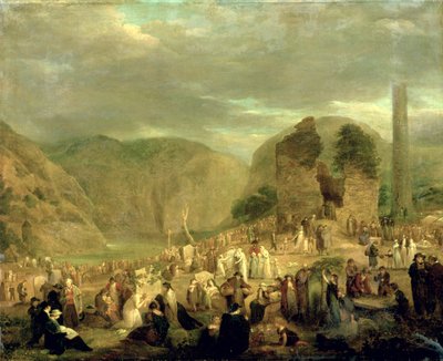 Minden lélek” napja a glendalough-i templomkertben alkotó: Joseph Peacock