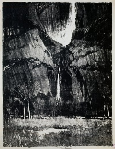 A vízesés lábánál, Joseph Pennell (1857-1926), metszet alkotó: Joseph Pennell