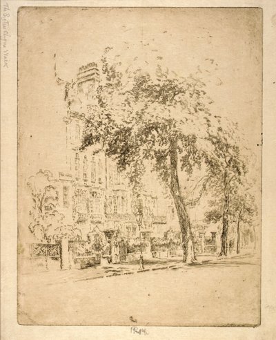 Nagy fa--Cheyne Walk alkotó: Joseph Pennell