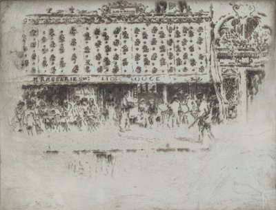 Söröző, Au Lion Rouge, 1893. alkotó: Joseph Pennell