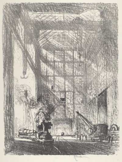 Bringing in the Gun, 1916. alkotó: Joseph Pennell
