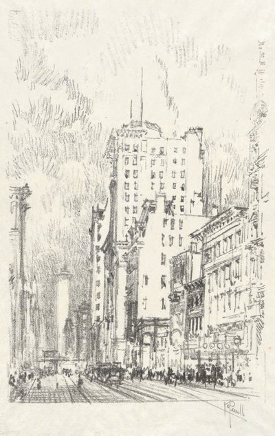 Broadway Above 23rd Street, 11. az Iconophile Club kollekcióban alkotó: Joseph Pennell