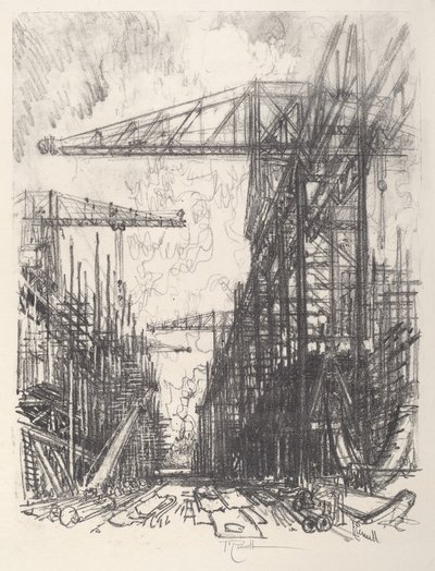 Épületrombolók, I. szám, 1917. alkotó: Joseph Pennell