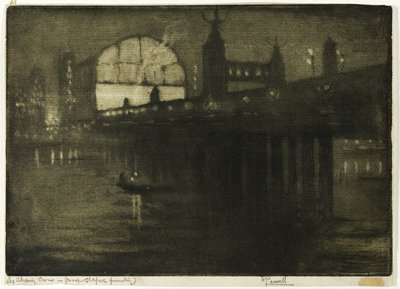 Charing Cross éjjel alkotó: Joseph Pennell