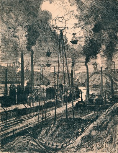 Charleroi, 1911, 1914 alkotó: Joseph Pennell