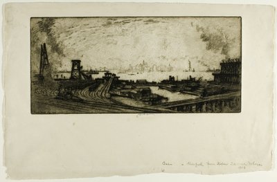 Coal Wharves, Staten Island, No. II alkotó: Joseph Pennell