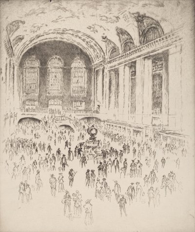 Concourse, Grand Central, New York, 1919. alkotó: Joseph Pennell