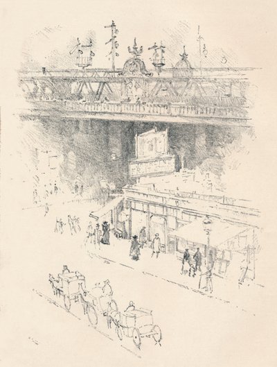 A Villiers Street sarka, Charing Cross, 1896 alkotó: Joseph Pennell