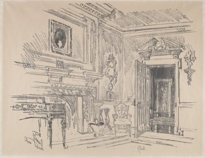 Szalon Clivedenben alkotó: Joseph Pennell