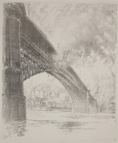 East Bridge, St Louis alkotó: Joseph Pennell