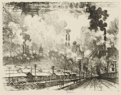 Angol háborús munka: A szénbányák alkotó: Joseph Pennell