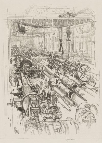 Angol háborús munka: The Gun Shop alkotó: Joseph Pennell