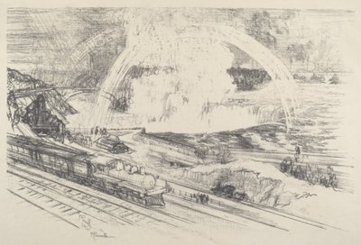 Falls Station, Niagara, 1910. alkotó: Joseph Pennell