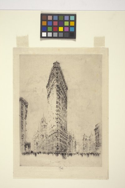 Laposvas épület (rézkarc) alkotó: Joseph Pennell