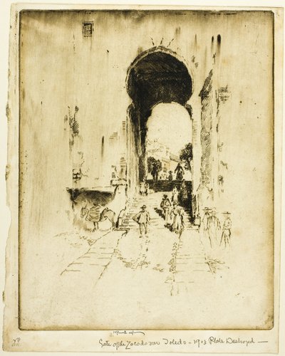 A Zocodover kapuja, Toledo alkotó: Joseph Pennell