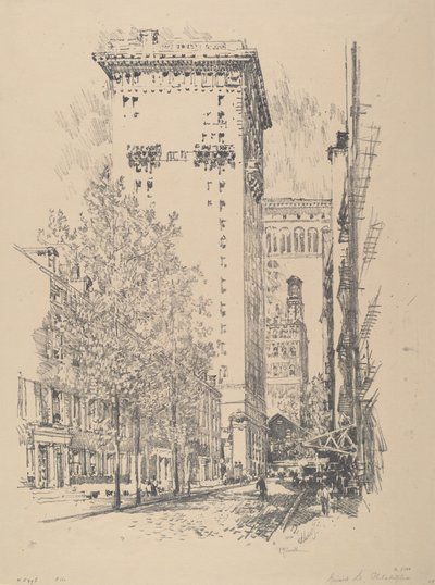 Girard Street, 1912. alkotó: Joseph Pennell