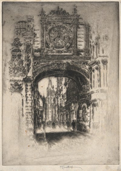 Nagy óra; Rouen alkotó: Joseph Pennell