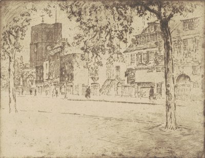 Ház, ahol Whistler meghalt, 1904. alkotó: Joseph Pennell