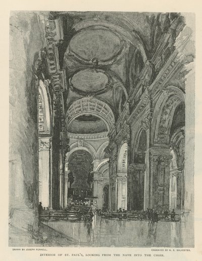 A Szent Pál-székesegyház belseje alkotó: Joseph Pennell