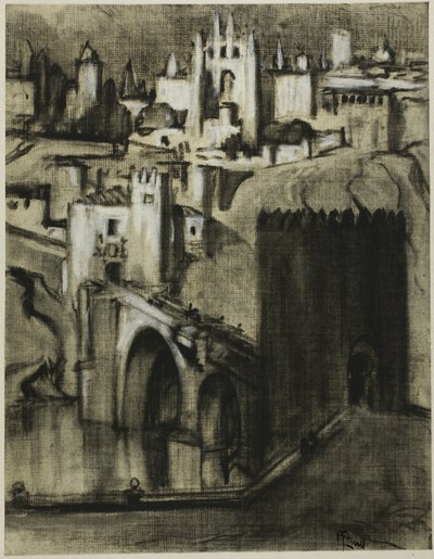 Ez a paloták sávjai a lejtő köré terraszoltak, Toledo alkotó: Joseph Pennell