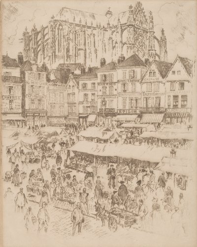 Hely, Beauvais, 1907. alkotó: Joseph Pennell