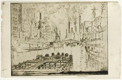 Lake Steamers, Chicago alkotó: Joseph Pennell
