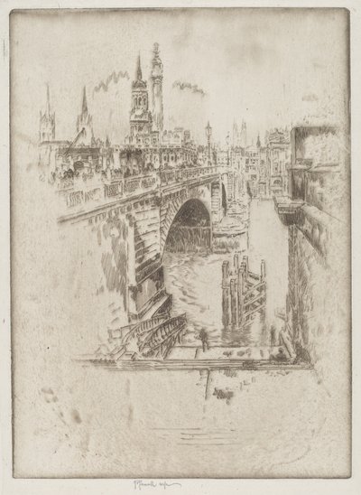 London Bridge Stairs alkotó: Joseph Pennell