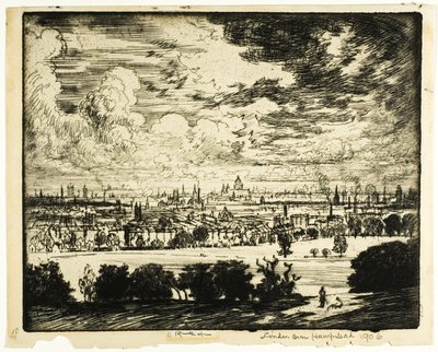 London Hampstead felett alkotó: Joseph Pennell