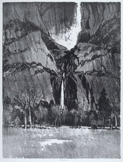 Lower Falls, Yosemite alkotó: Joseph Pennell