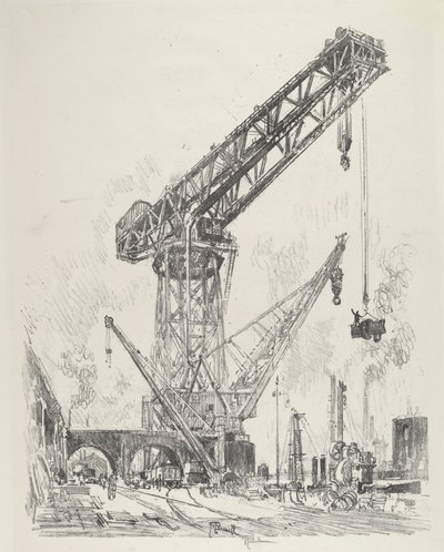 Németországban készült, a Nagy Daru, 1916. alkotó: Joseph Pennell