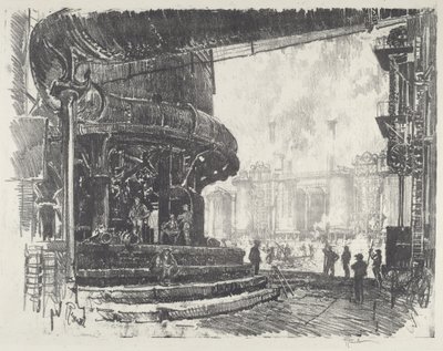 Nyersvas készítés, 1916. alkotó: Joseph Pennell