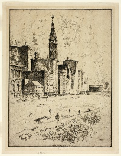 Michigan Avenue, Chicago (The City Dirtyful) alkotó: Joseph Pennell