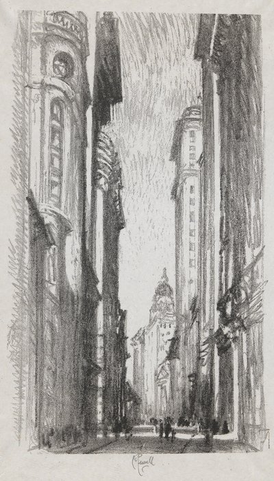 Nassau Street, 5. az Iconophie Club kollekcióban alkotó: Joseph Pennell
