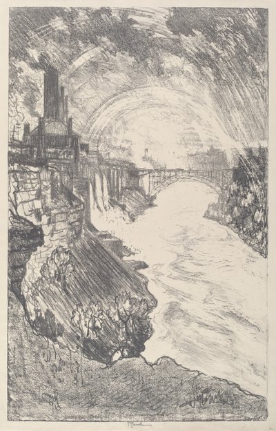 Niagara Rainbows, 1910. alkotó: Joseph Pennell