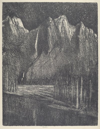 Éjszaka a Yosemite-ben, 1912. alkotó: Joseph Pennell