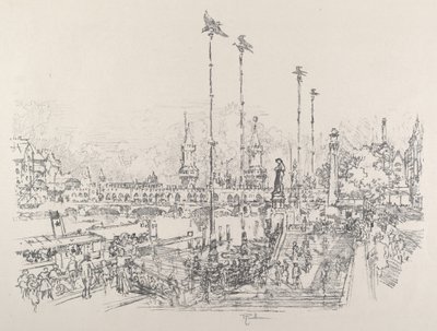 Oberbaum híd, Berlin alkotó: Joseph Pennell