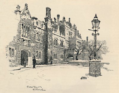 Old Charterhouse: The Masters Court, 1886 alkotó: Joseph Pennell