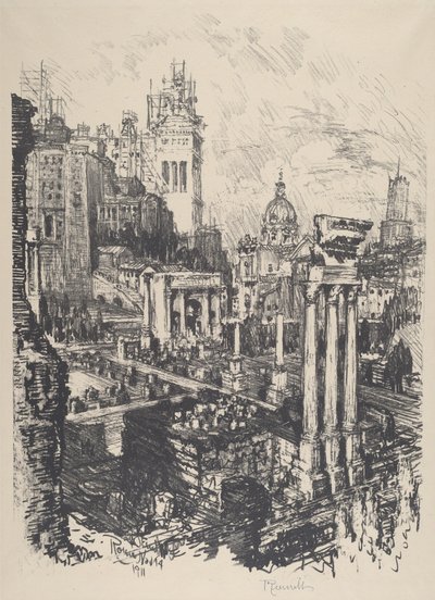 Régi és Új Róma, Victor Emanuel emlékmű, 1911. alkotó: Joseph Pennell